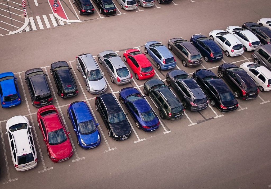 Parking Lot With Cars